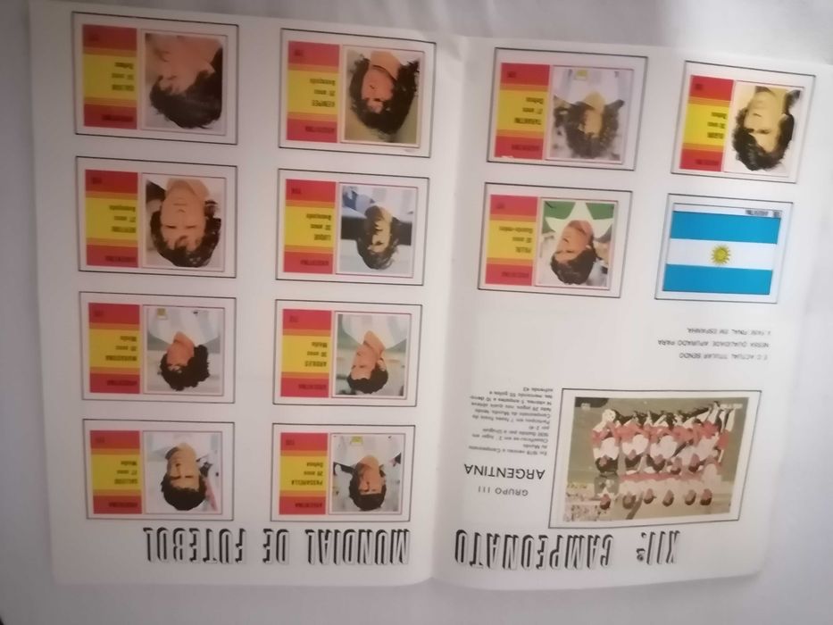 Caderneta Cromos XXII Campeonato do Mundo de Futebol 1982 c/MARADONA Sorcácius