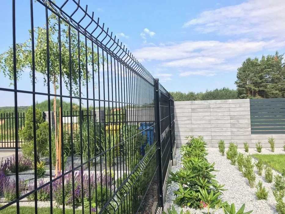 Ogrodzenie Panelowe 3D 2D z Paneli Słupki siatka 3D płyta betonowa