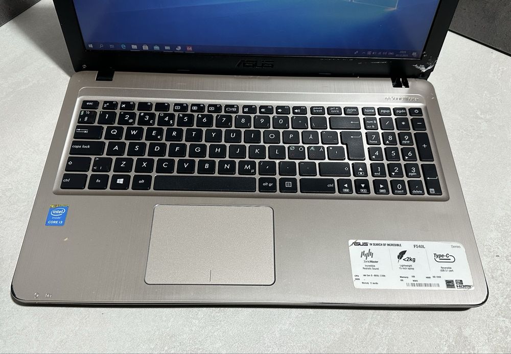 Ноутбук Asus F540L 15.6ʼʼ FHD/ 8GB RAM/ 128GB SSD/ i3-5005U! N3129