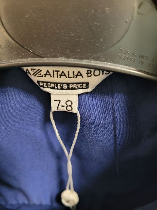 Насичено синя нова сорочка на 7-8 років, фірма Piaza Italia Boys