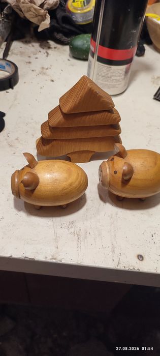 Деиские игрушки,солонка, посуда, дерево,винтаж.Обмен