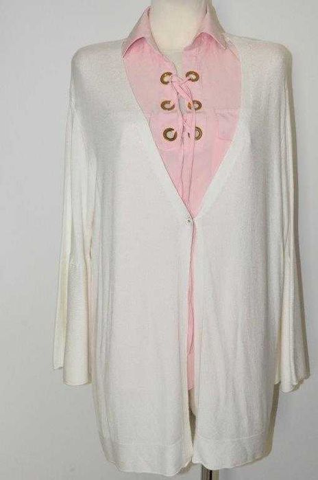 Heine biały śliczny sweterek r. 48