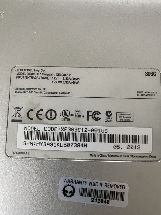 Ноутбук Samsung Chromebook XE 303 C12