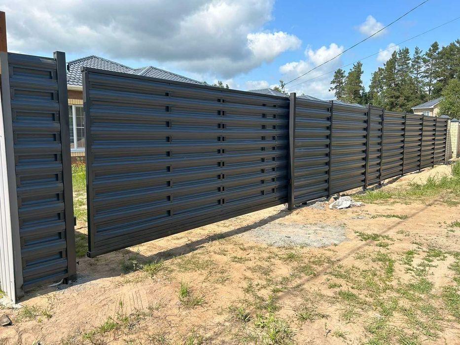 Каркас відкатних воріт PW4, Ламелі ранчо в комплекті, Доставка