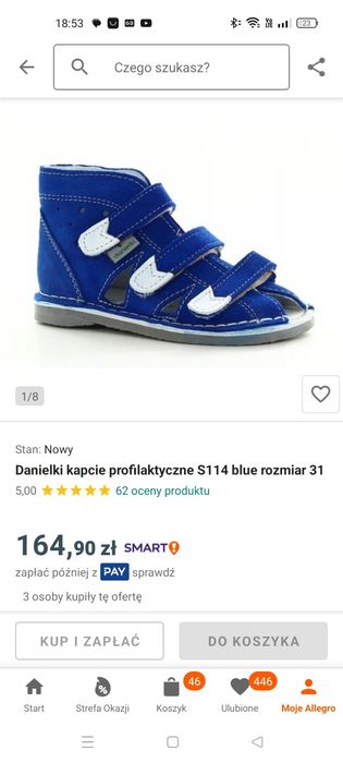 Oryginalne skórzane danielki 31 navy blue