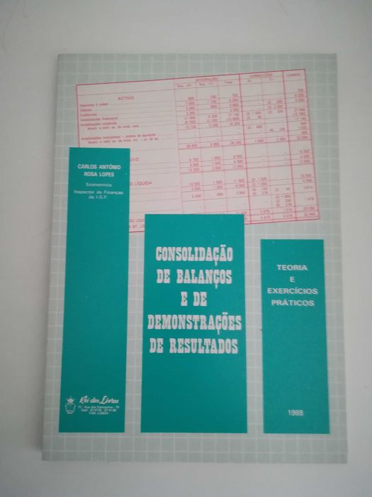 livro - Consolidação de balanços e de demonstrações de resultados.