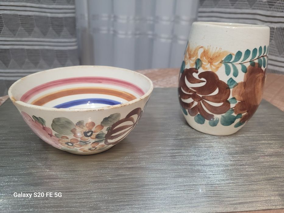 Fajans Włocławek amfora kufel miseczka