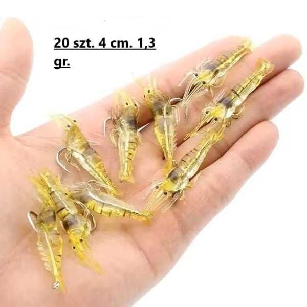 Z rodziny rakowatych .przynęty miękkie 10 szt. 4 cm. 1,3 gr. komplet.