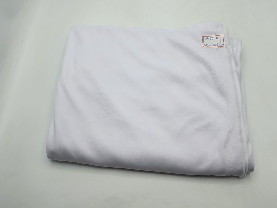 Dzianina biała kupon 1,90 m.x 165 cm.