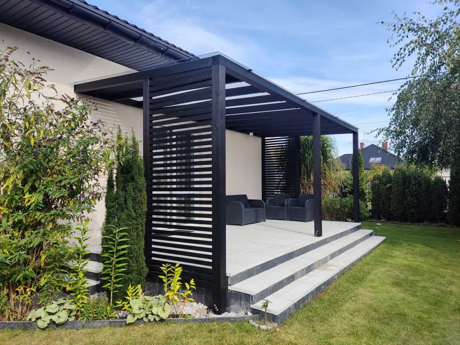 nowoczesna zabudowa tarasu, balkonu  | na wymiar | premium | terminowo | poliwęglan | zadaszenie | pergola | altanka | ścianki | konstrukcja drewniana