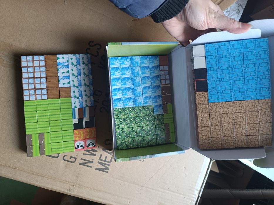 Магнітний конструктор майнкрафт 100, 150 блоків кубиків магнитный Mine