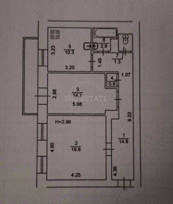 2-кімнатна квартира за адресою вул. Іллєнка Юрія (площа 67,3 м²) - Atlanta.ua - фото 11