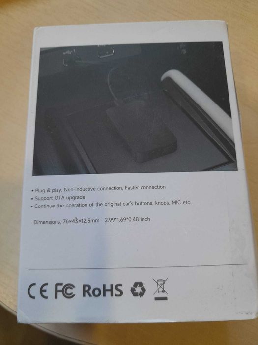 CarlinKit-Adaptador CarPlay Mini Sem Fio