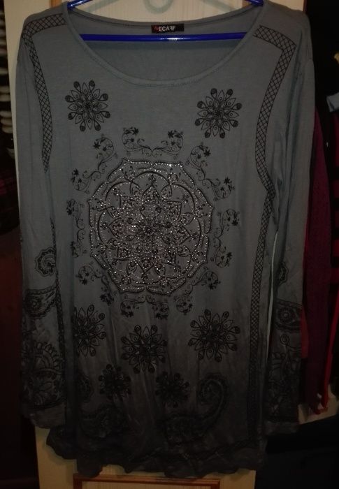 Bluzka szara grafitowa nowa M L XL 38 40 42 wysyłka