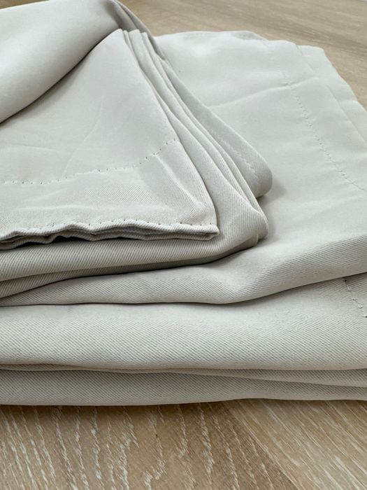2 Cortinas Blackout Térmicas Deconovo 220×140 cm Creme