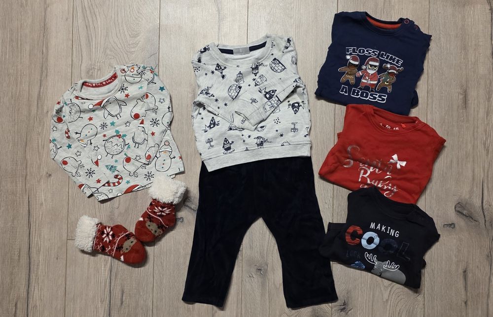 Świąteczne ubranka dla chłopca rozmiar 68 5.10.15