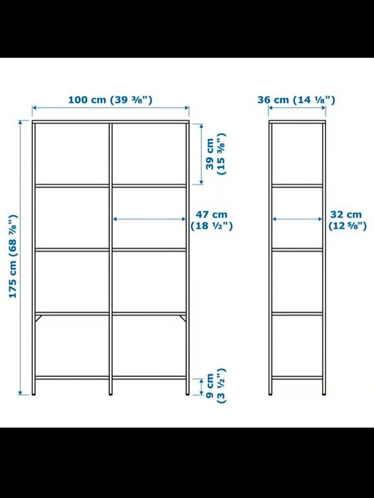 Estante preta com vidro ikea