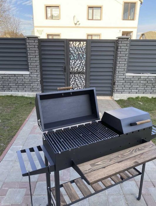 Мангал 3 в 1 метал 5 мм на колесах посилений