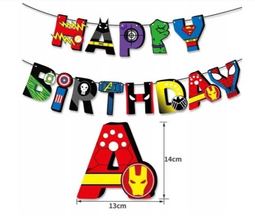 GIGA zestaw dekoracji na urodziny Avengers Spiderman superman