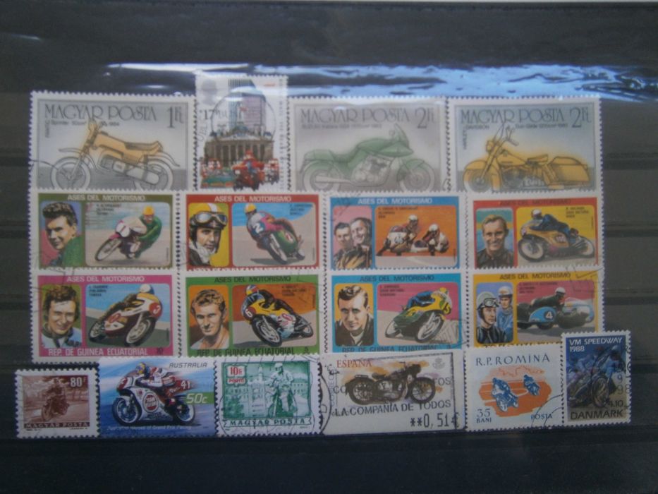 18 selos do tema Motos todos diferentes