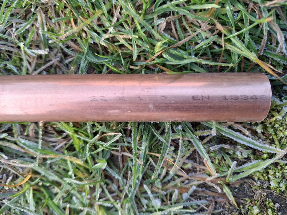Rurka miedziana 22mm twarda
