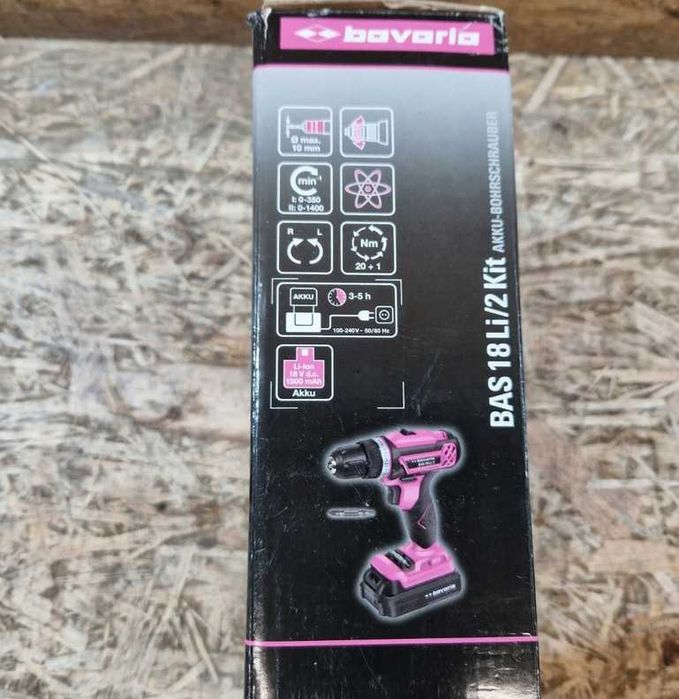 Wkrętarka Einhell BAVARIA  Różowa BAS 18 LI/2 KIT / 14