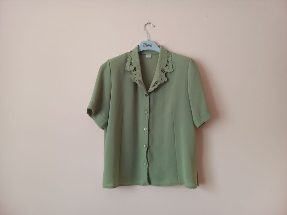 Zielona elegancka bluzka damska | r. 40 (L) | Blondynka