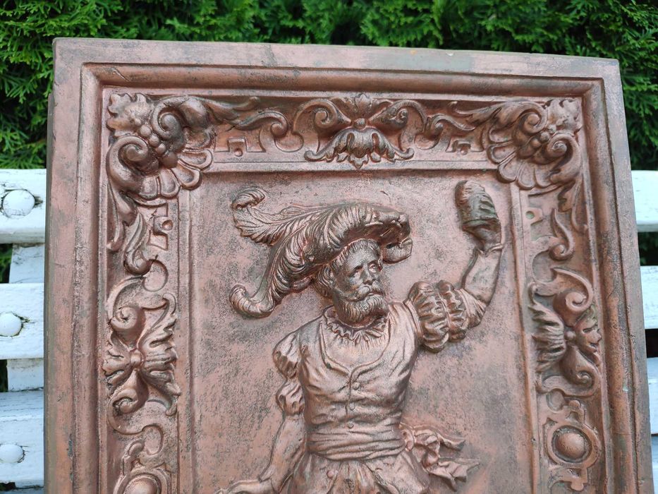 Stary kafel piecowy - rycerz - XIX wiek