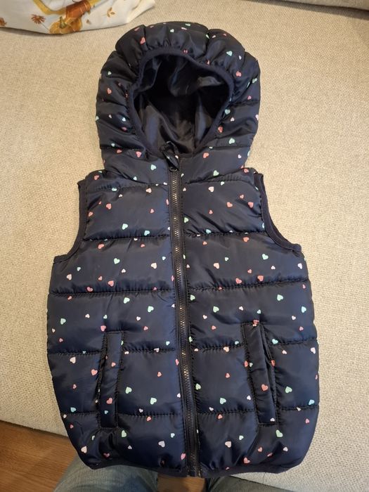 Dziewczęca ocieplana kamizelka r.86