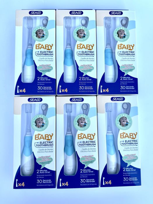 Оригінальна дитяча електро зубна щітка якісна колір рожевий блакитний