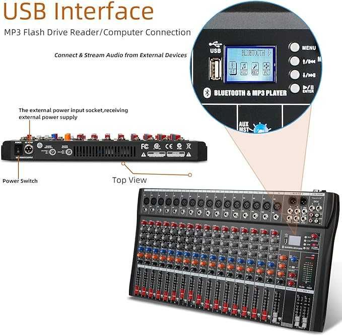 Mikser muzyczny 16 kanałowy