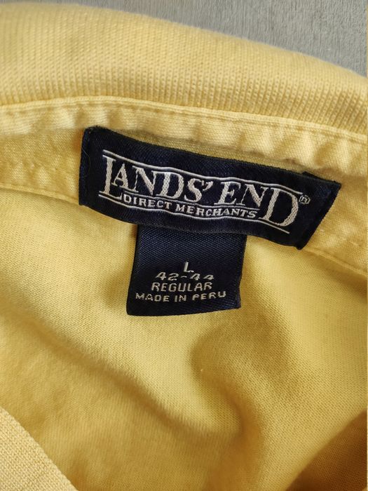 Lands' end casualowa koszulka polo żółta l 42-44