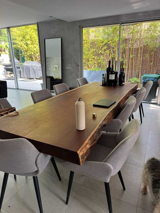 Mesas rústicas em prancha única.Mesa de jantar em madeira maciça sob Medidas.Solid wood dining table