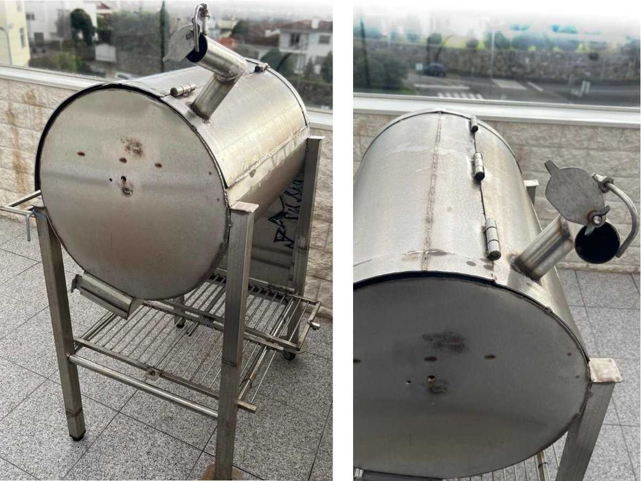 Churrasqueira INOX com mesa lateral