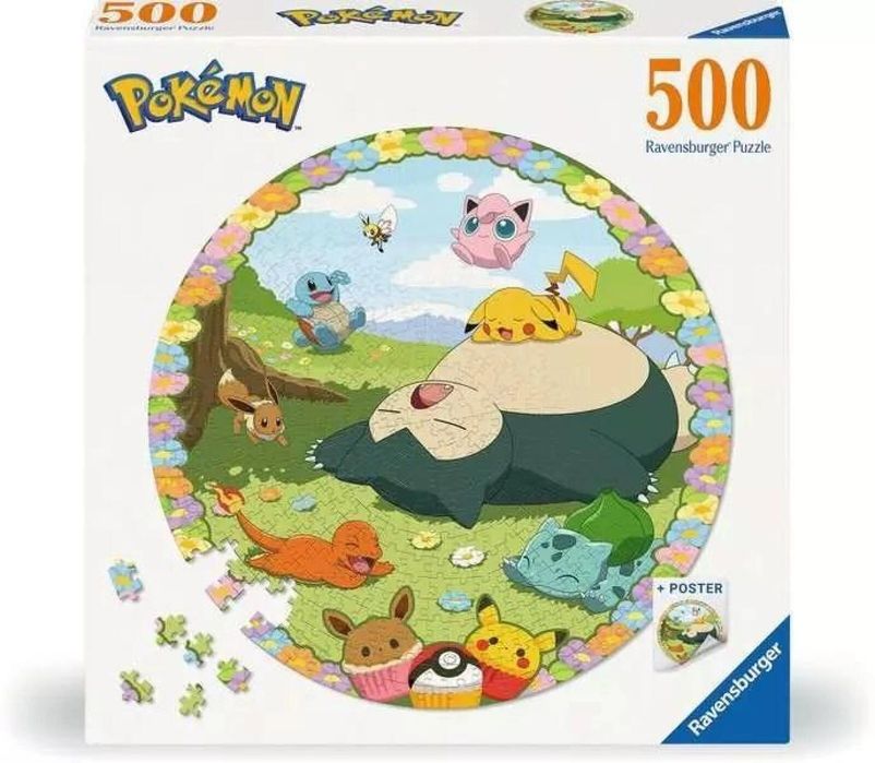 Puzzle 500 Pokemon Postacie pudełko,265x265 mm