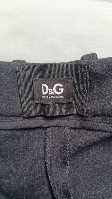 46 W 29 Dolce & Gabbana spodnie grafit zwężane zamki