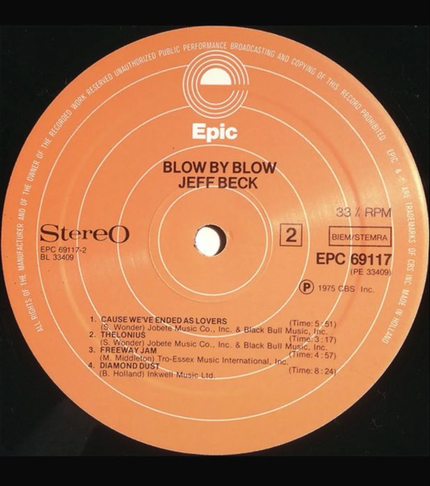 Jeff Beck - Blow by Blow" Vinil