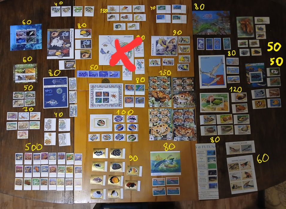 Продам марки фауна птицы рыбки собаки кошки бабочки жуки