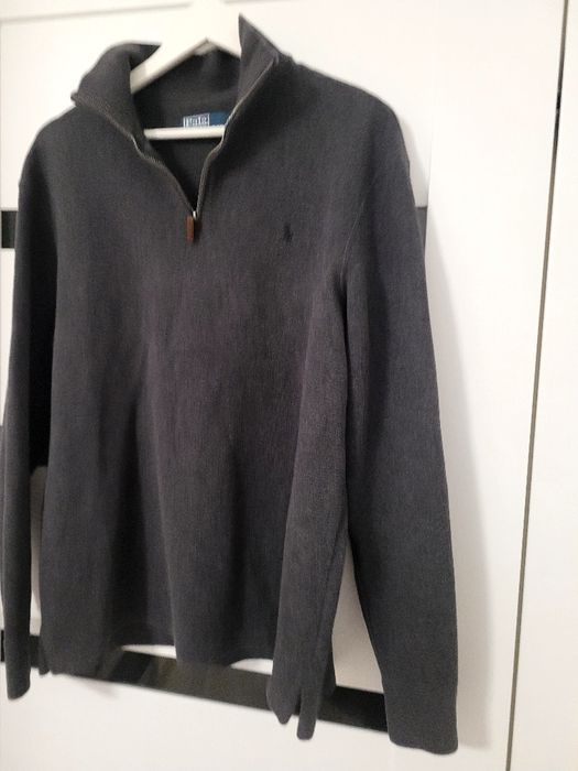Szary ciepły swetr z golfem Ralph Lauren, rozm.L.