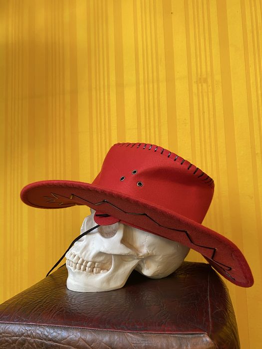 Капелюх шляпа ковбой ковбойська червона