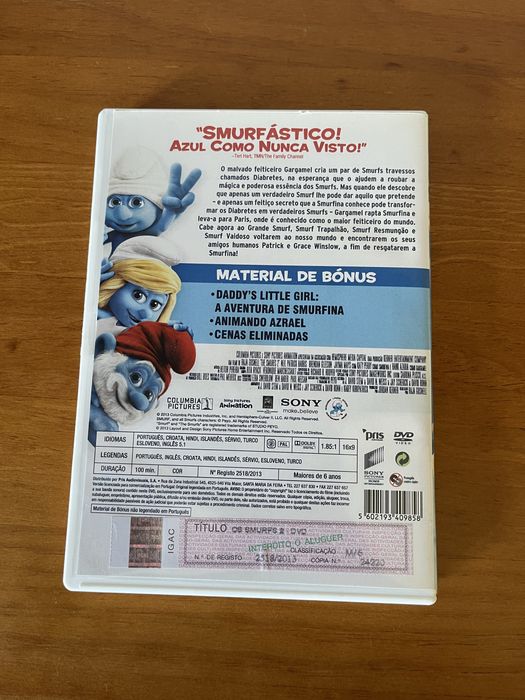 Smurf 2 DVD filme