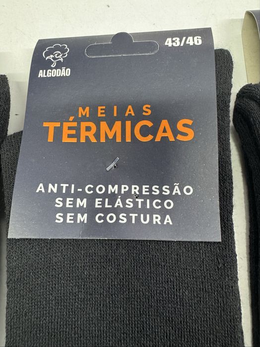 Conjunto de 12 pares de meia termal de inverno.