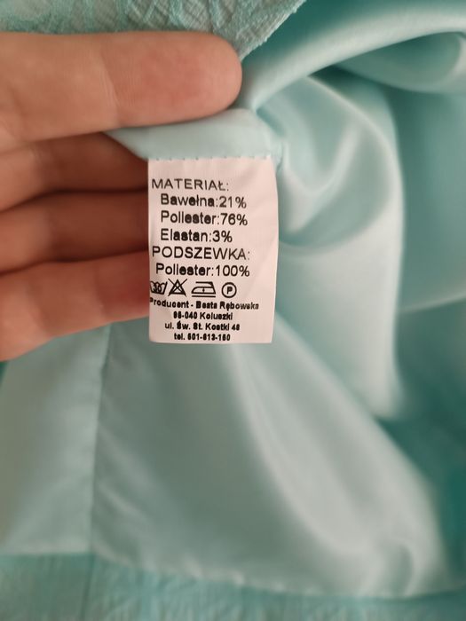 Sukienka koloru miętowego r.38