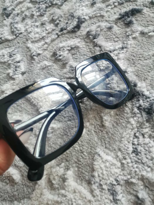 Czarne duże oprawki okulary damskie zerówki