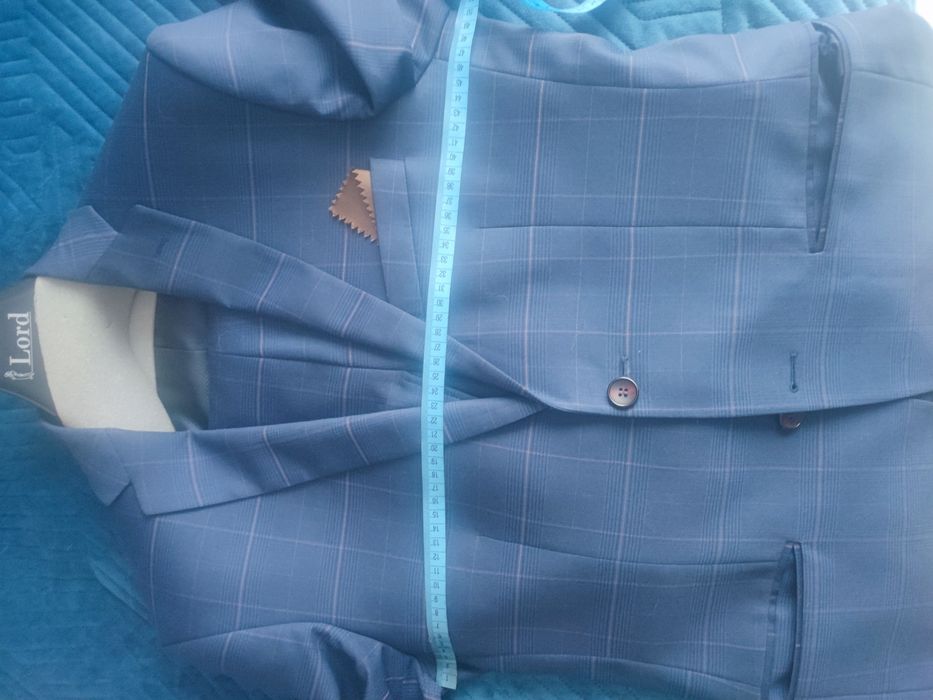 Garnitur męski w kratkę