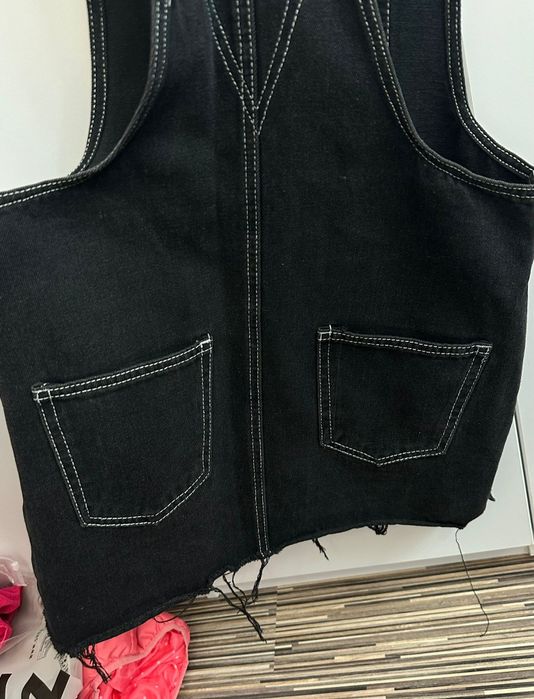 Cropp czarna sukienka jeansowa r. S