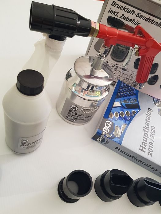 Pistola de jato de areia de ar comprimido, c/ acessórios - BGS Germany