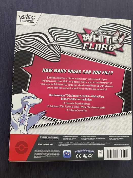 Cartas Pokemon White Flare Binder Collection Novo e Selado