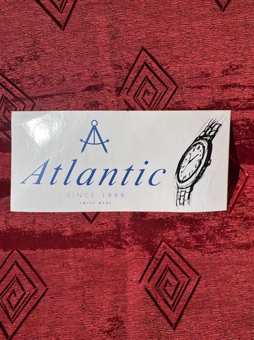 ATLANTIC - stare ale NOWE naklejki reklamowe zegarków.
