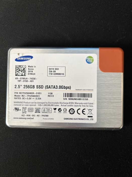 Dysk ssd 2.5” 256GB (sata3.0Gbps)